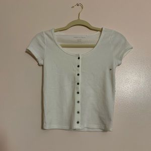AE white crop top